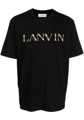 Lanvin logo-embroidered T-shirt - Black
