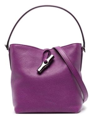 Longchamp mini Roseau Essential leather bucket bag - Purple