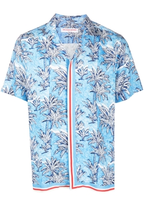 Orlebar Brown Maitan palm-tree print shirt - Blue