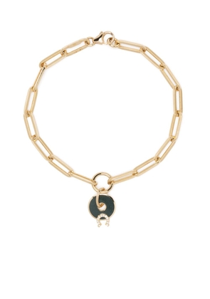 Foundrae 18kt yellow gold Horseshoe diamond charm bracelet