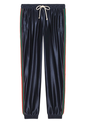 Gucci Web-trim track pants - Blue