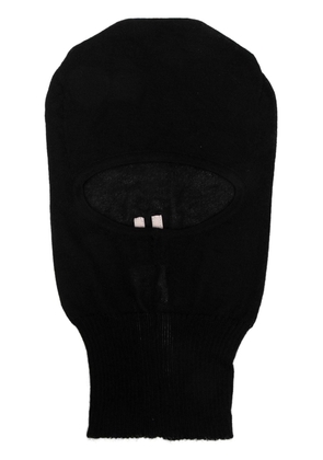 Rick Owens cashmere knitted balaclava hat - Black