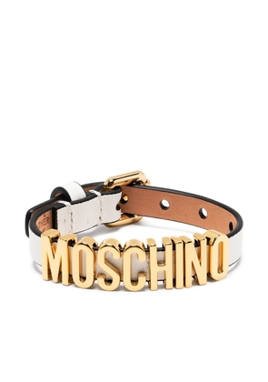 Moschino logo-plaque buckle bracelet - White