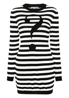 Moschino question mark-intarsia cotton minidress - Black