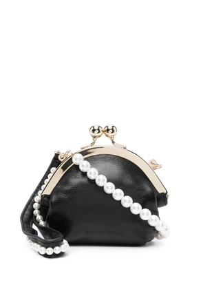 Simone Rocha embellished-strap coin purse clutch - Black
