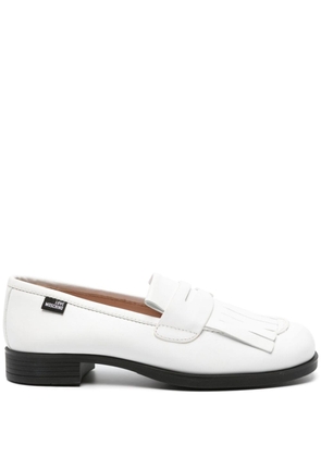 Love Moschino tassel-embellished leather loafers - White