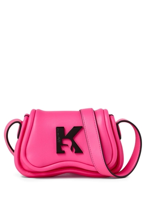 Karl Lagerfeld Jeans logo-plaque crossbody bag - Pink