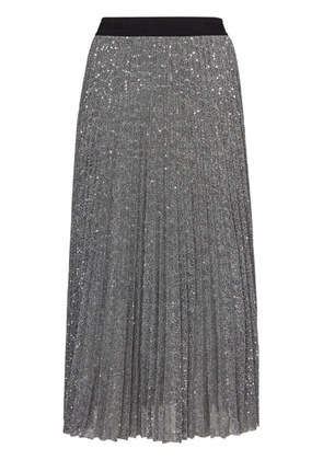 Karl Lagerfeld sequin-embellished pleated skirt - Silver