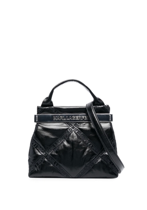 Karl Lagerfeld Kross quilted leather tote bag - Black