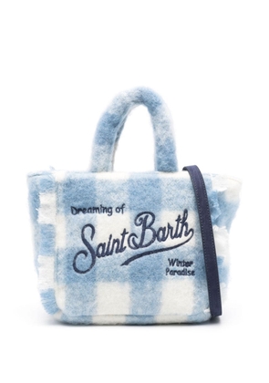 MC2 Saint Barth logo-embroidered fleece tote bag - Blue