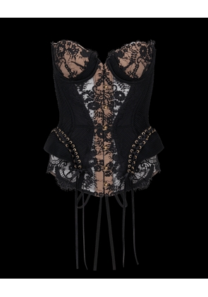 Gena Satin Corset in Black  By Agent Provocateur New In