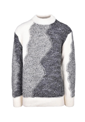 Men's White / Gray Sweater