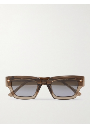 AHLEM - Magenta Square-Frame Acetate Sunglasses - Men - Brown