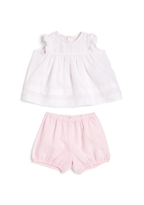 Il Gufo Linen Layette Dress And Bloomers Set (3-36 Months)