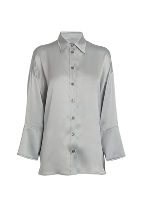 Eleventy Silk Long-Sleeve Shirt