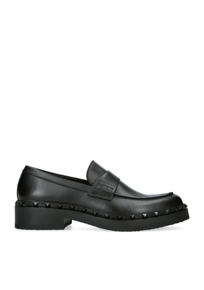 Valentino Garavani Leather Rockstud Loafers