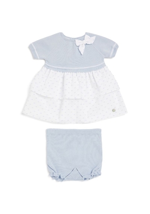 Paz Rodriguez Knitted Dress And Bloomers Set (1-24 Months)