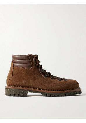 Yuketen - Vittore Shearling-Lined Leather-Trimmed Suede Boots - Men - Brown - US 7