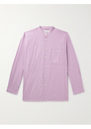 TEKLA - Birkenstock Striped Organic Cotton-Poplin Pyjama Shirt - Men - Purple - S