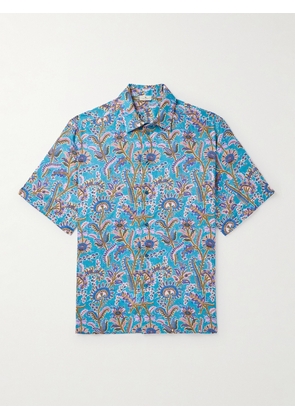 Etro - Printed Cotton Shirt - Men - Blue - S