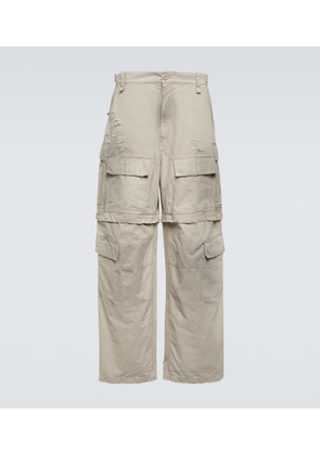 Balenciaga Convertible distressed cotton cargo pants