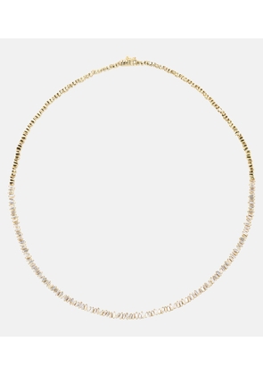 Suzanne Kalan Classic 18kt gold tennis necklace with diamonds
