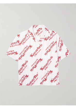 KENZO - VERDY Camp-Collar Logo-Print Cotton-Poplin Shirt - Men - Multi - S