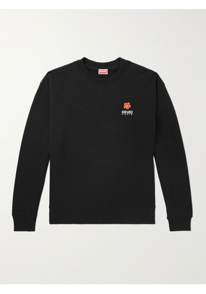 KENZO - Logo-Embroidered Cotton-Jersey Sweatshirt - Men - Black - XS