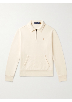 Polo Ralph Lauren - Logo-Embroidered Cotton-Jersey Half-Zip Sweatshirt - Men - White - XS