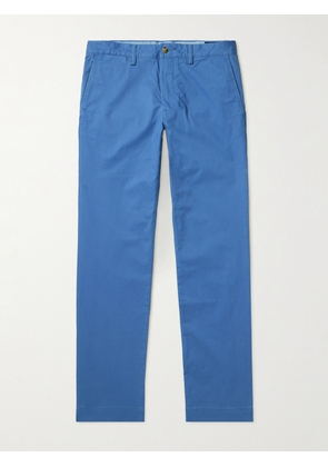 Polo Ralph Lauren - Slim-Fit Embroidered Cotton-Blend Twill Chinos - Men - Blue - UK/US 29
