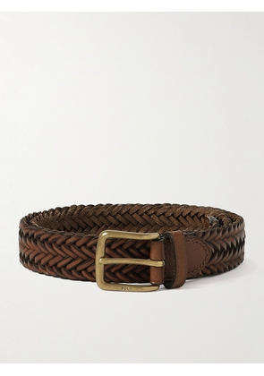Polo Ralph Lauren - 3cm Braided Leather Belt - Men - Brown - S/M