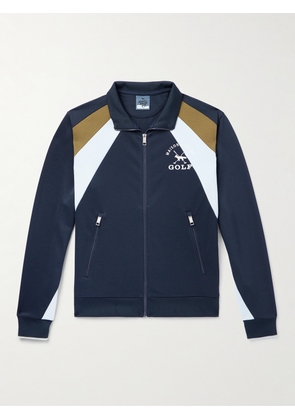 Maison Kitsuné - Logo-Embroidered Colour-Block Tech-Jersey Golf Jacket - Men - Blue - M