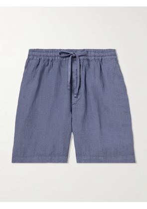 Altea - Samuel Straight-Leg Linen Drawstring Shorts - Men - Blue - S