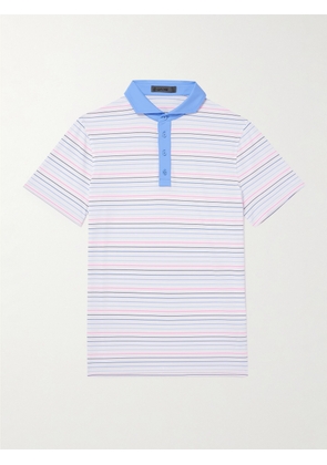 G/FORE - Striped Tech-Jersey Golf Polo Shirt - Men - Blue - S