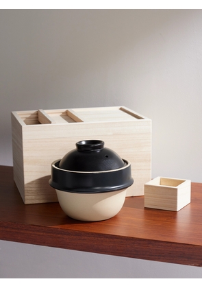 Japan Best - Hinoki Wood and Ceramic Rice Cooking Set - Men - Black