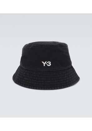 Y-3 Embroidered cotton bucket hat