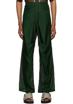 SC103 Green & Gray Drawstring Trousers
