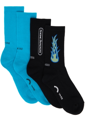 SOCKSSS Two-Pack Black & Blue Socks