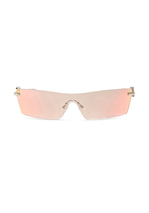 Dolce & Gabbana Shield Sunglasses in Silver - Metallic Silver. Size all.