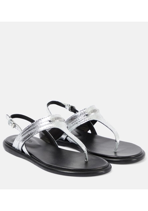 Isabel Marant Nya metallic leather thong sandals