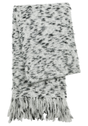 Isabel Marant Loyd Intarsia Brushed-knit Scarf - White And Black