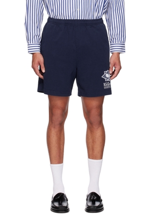Sporty & Rich Navy 'NY Racquet Club' Shorts