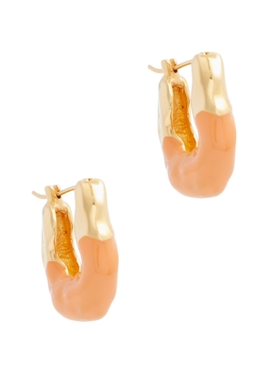 Joanna Laura Constantine Feminine Waves Gold-plated Hoop Earrings - Orange - One Size