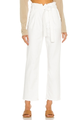 Hudson Jeans Remi High Rise Paperbag Straight in White. Size 28.