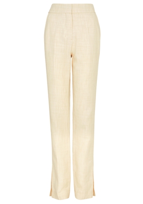 Jacquemus Le Pantalon Tibau Linen-blend Trousers - Off White - 8