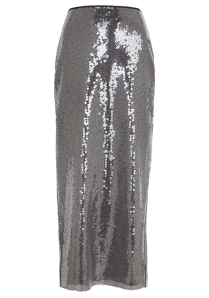 David Koma Sequin-embellished Tulle Midi Skirt - Grey - 10