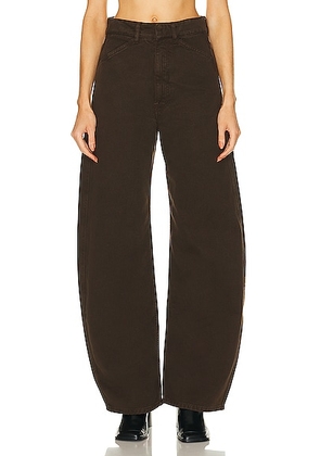 Lemaire High Waisted Curved Pant in Espresso - Brown. Size 34 (also in 40).