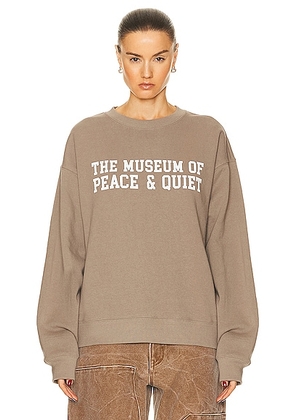 Museum of Peace and Quiet Campus Sweater in Clay - Grey. Size XS (also in ).
