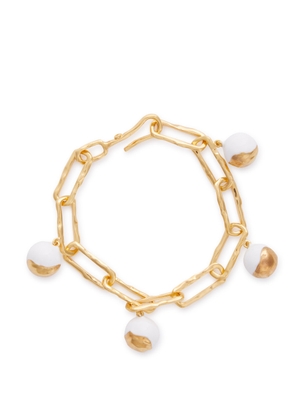 Joanna Laura Constantine Wave Gold-plated Charm Bracelet - White - One Size