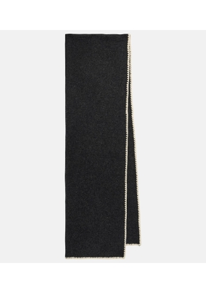 Toteme Embroidered wool and cashmere scarf